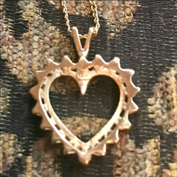 14K diamonds pendant /vintage - Picture 4 of 9